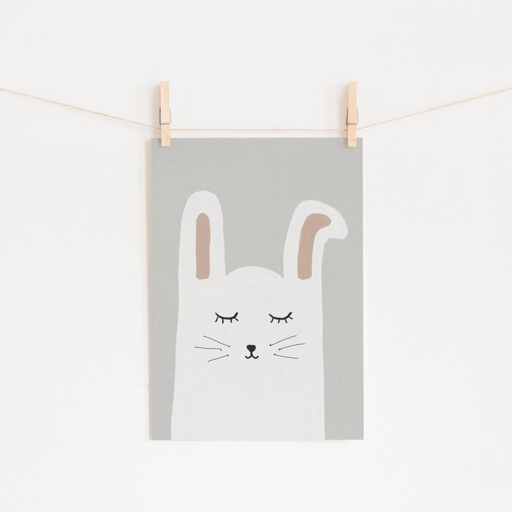 Sleepy Bunny Rabbit |  Unframed