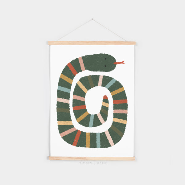 Snake Print - Autumn |  Fine Art Print with Hanger