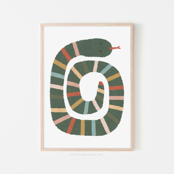 Snake Print - Autumn |  Framed Print