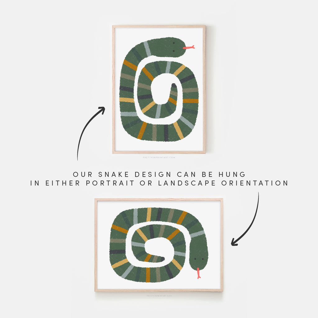 Snake Print - Green |  Unframed