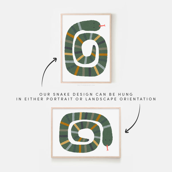 Snake Print - Green |  Framed Print