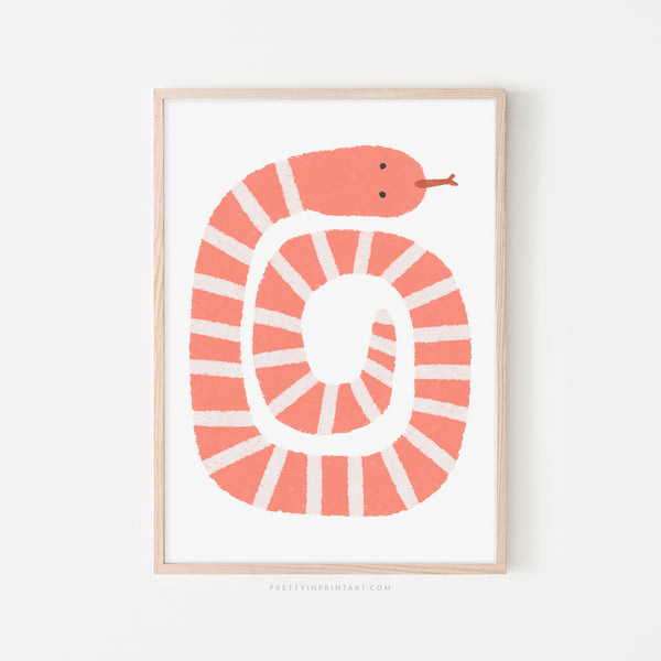 Snake Print - Pink |  Framed Print