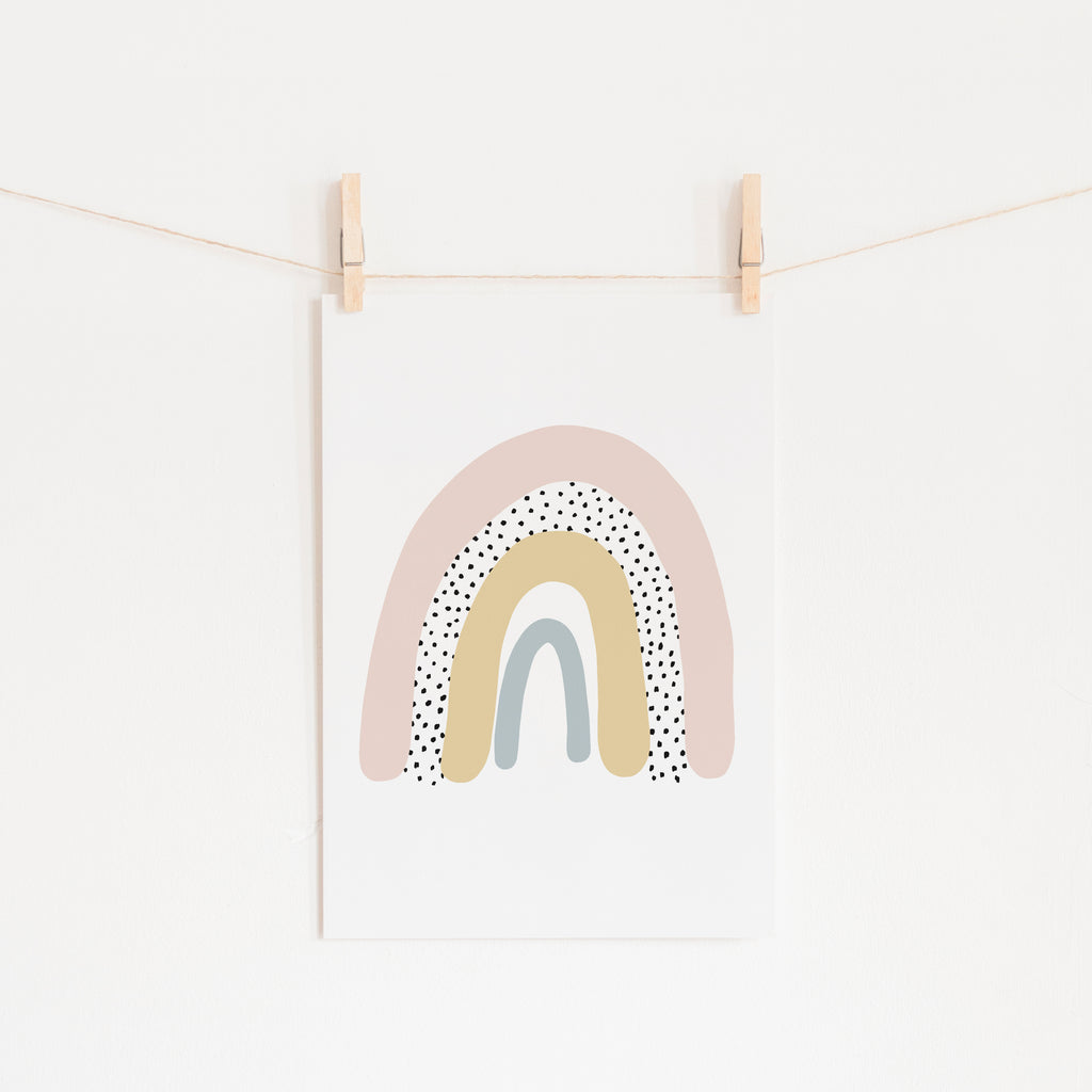 Rainbow Wall Art - Pink |  Unframed