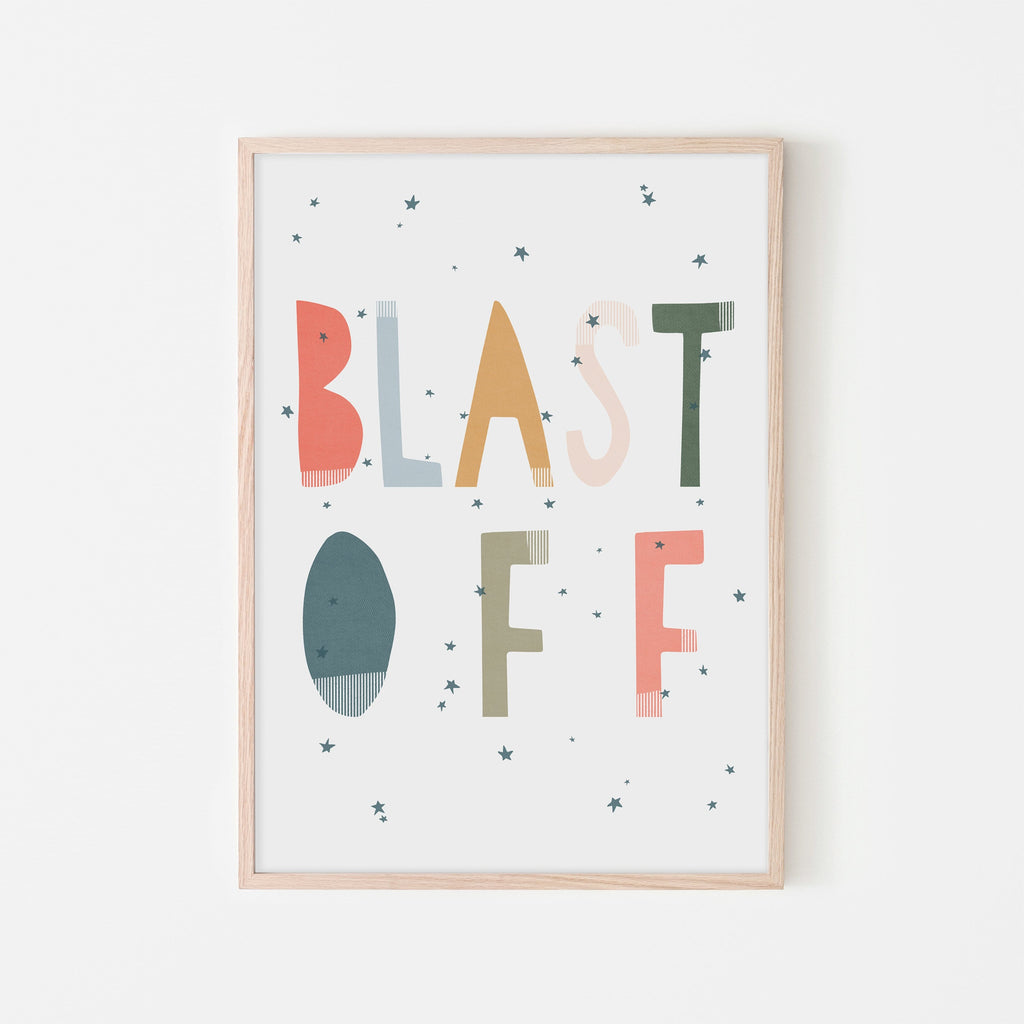 Blast Off - Space Theme |  Framed Print