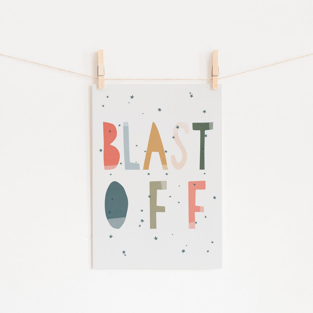 Blast Off - Space Theme |  Fine Art Print