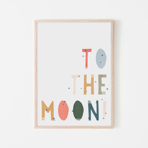 To The Moon Quote |  Framed Print