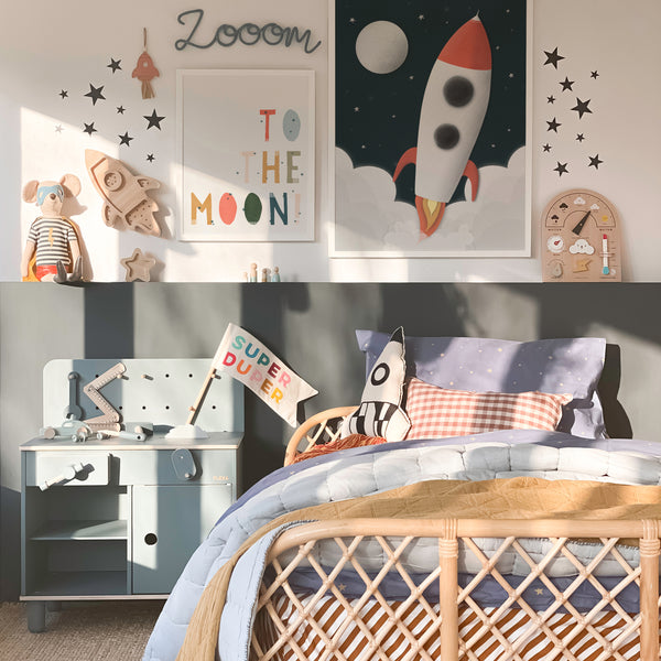 Rocket Space Decor |  Framed Print