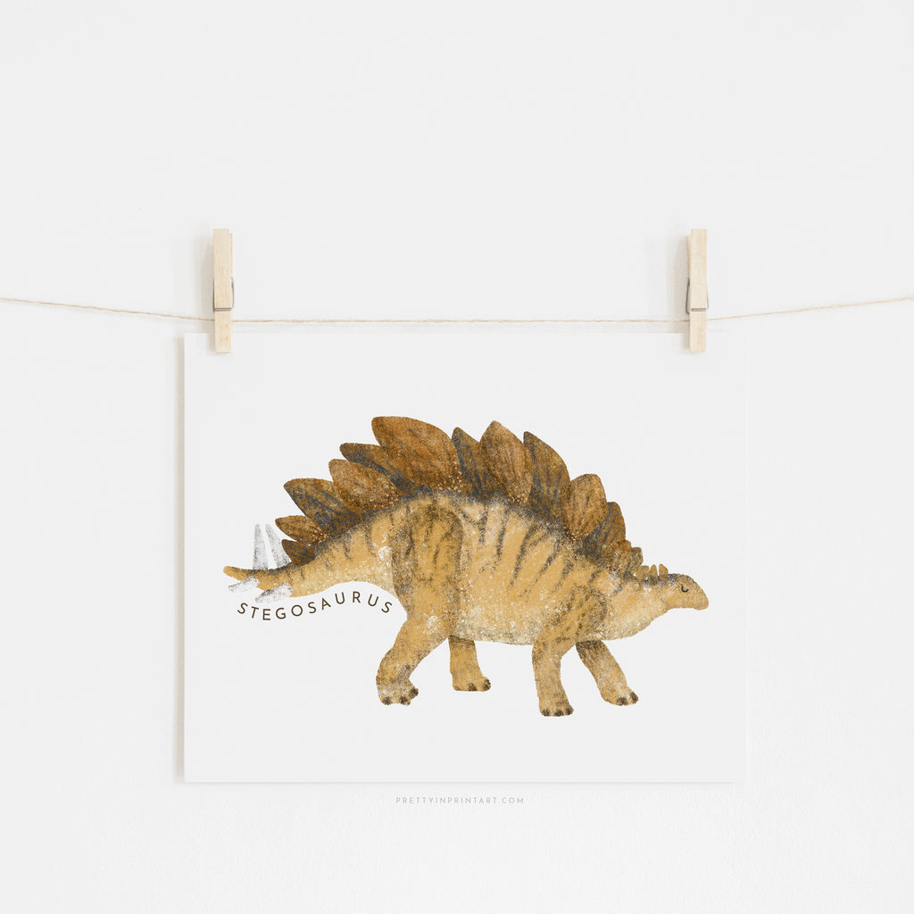 Dinosaur Art - Stegosaurus |  Unframed