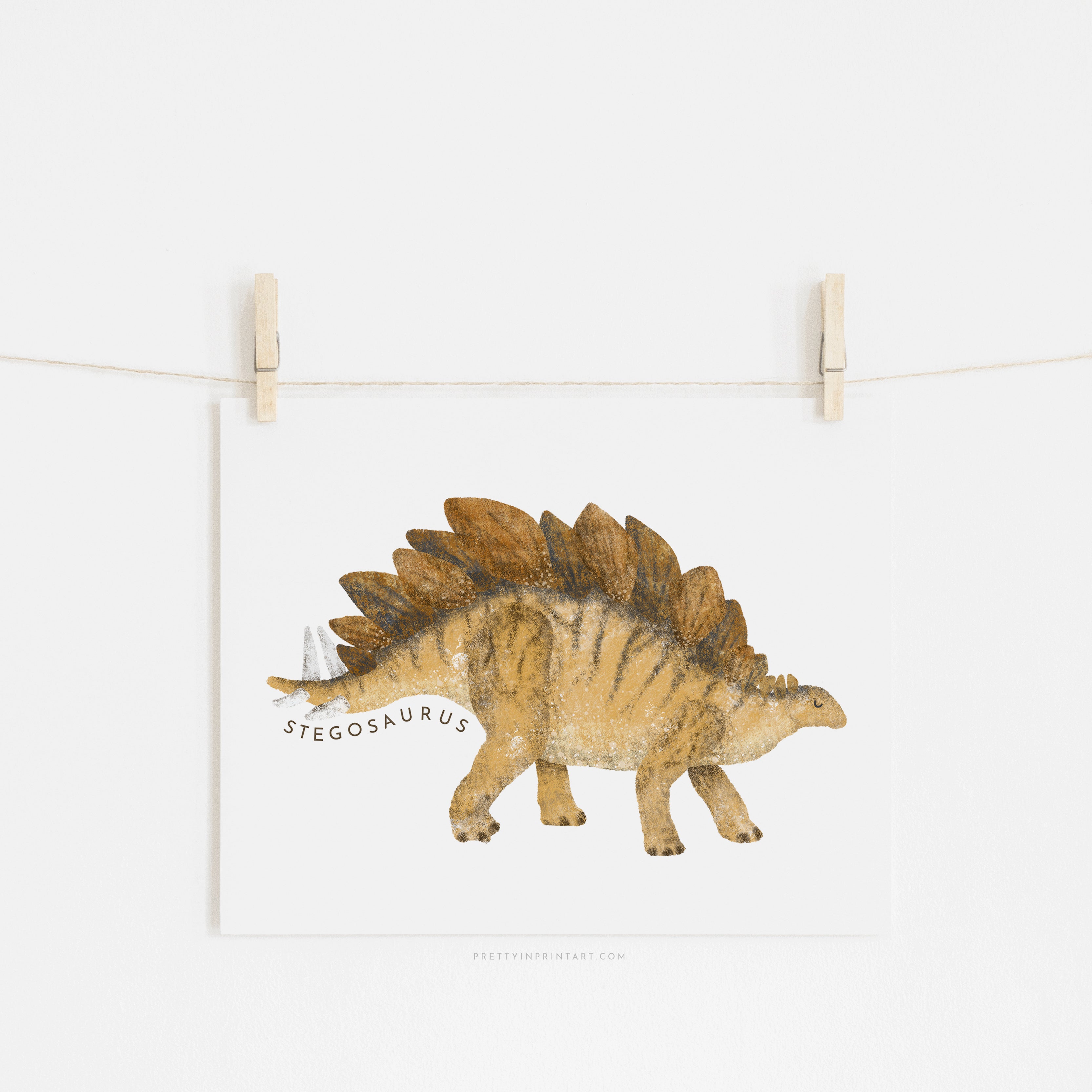 Dinosaur Art - Stegosaurus |  Unframed