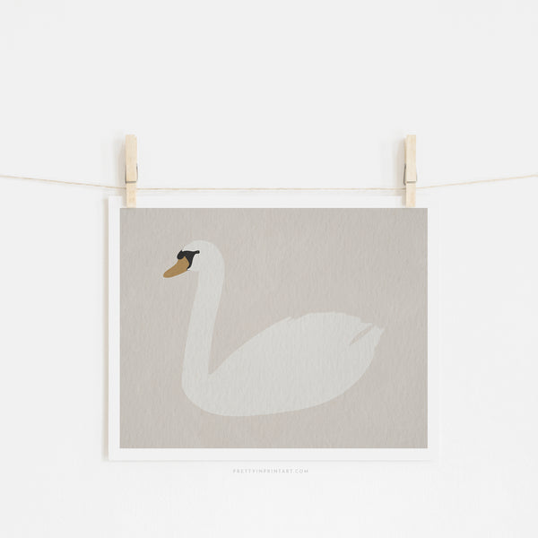Swan Art - Strong White |  Unframed