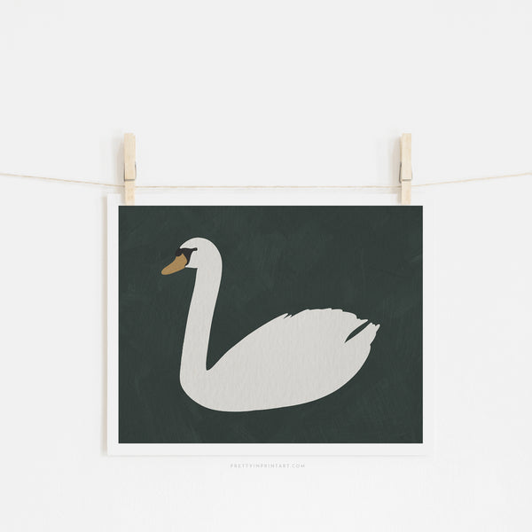 Swan Art - Studio Green |  Unframed