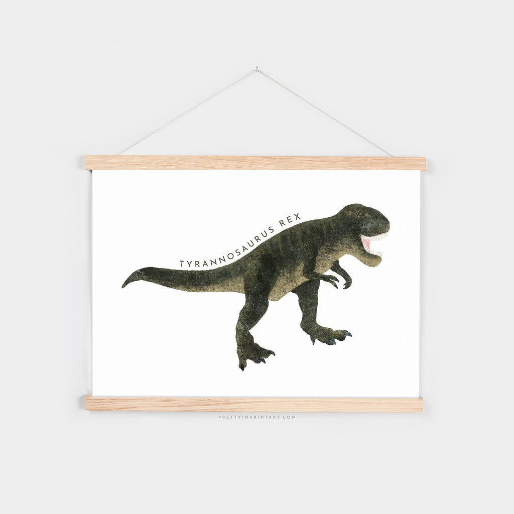 Dinosaur Art - Tyrannosaurus Rex |  Fine Art Print with Hanger