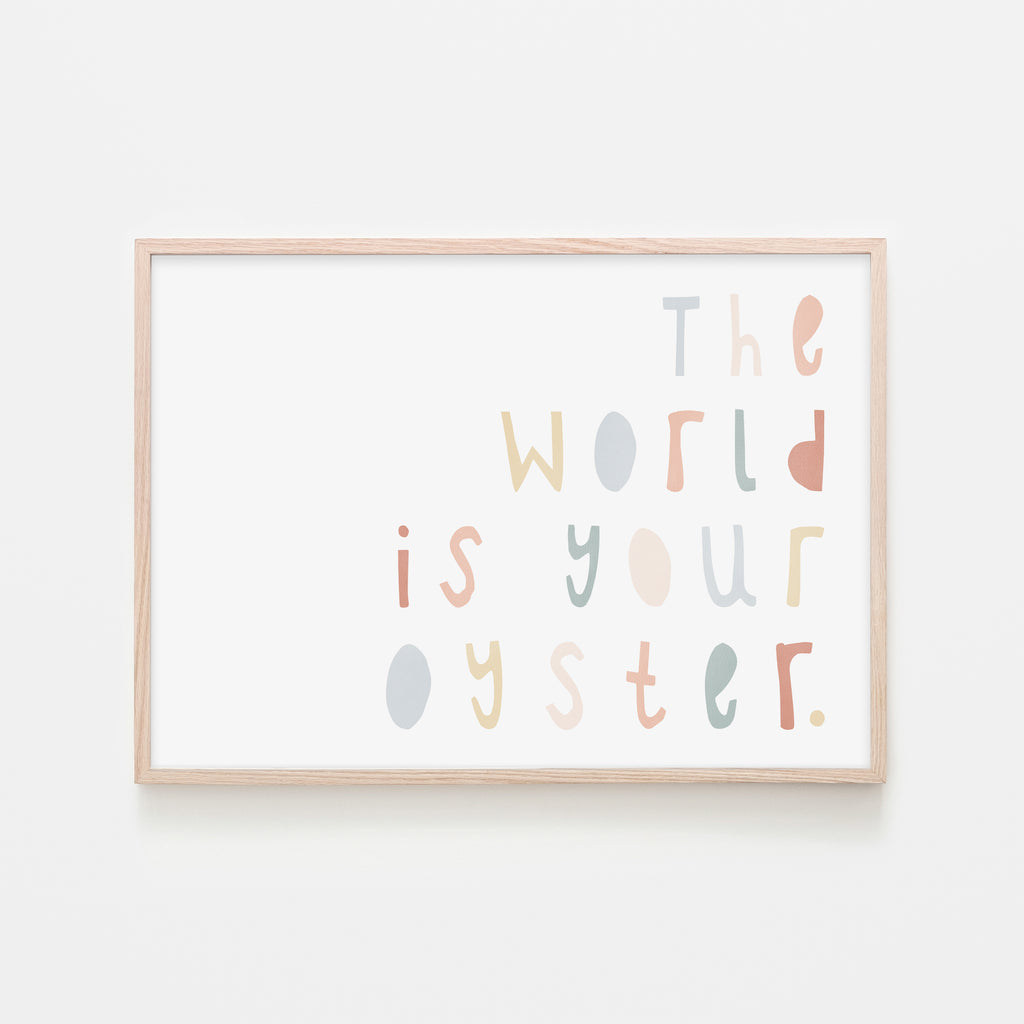 The World Is Your Oyster - Subtle Colours |  Framed Print