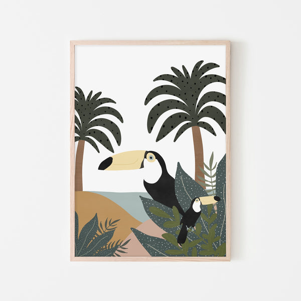 Toucans - Jungle Wall Art |  Framed Print
