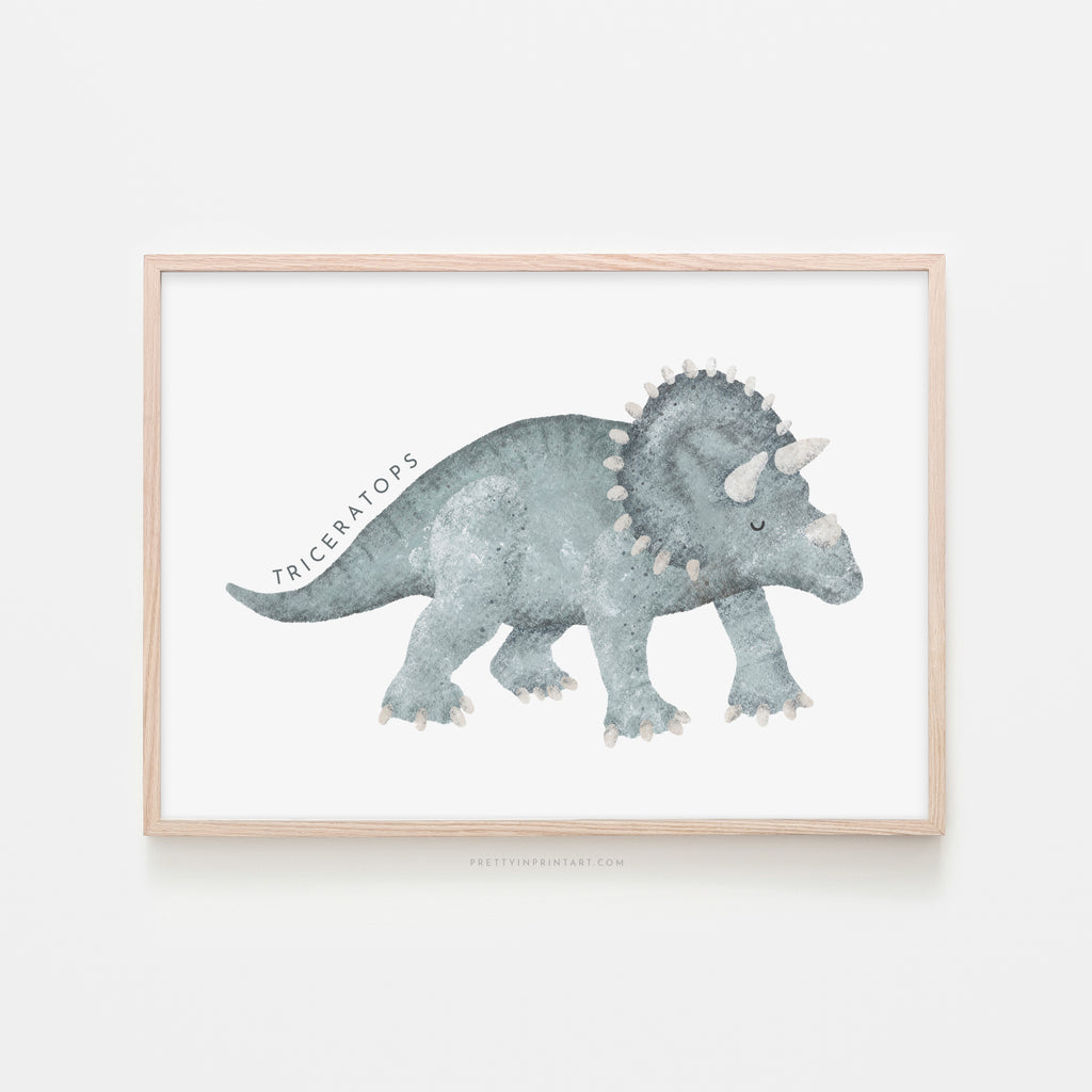 Dinosaur Art - Triceratops |  Framed Print