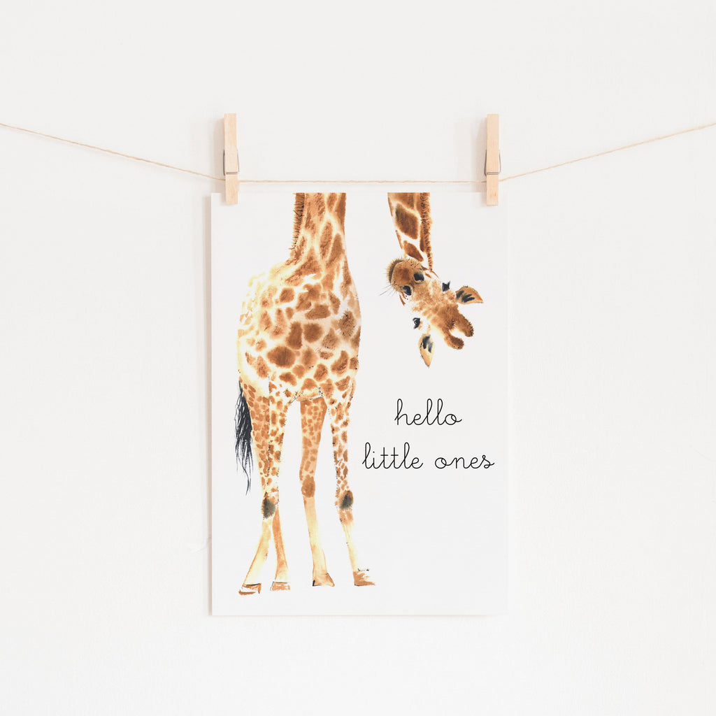Twins - Hello Little One Giraffe |  Unframed