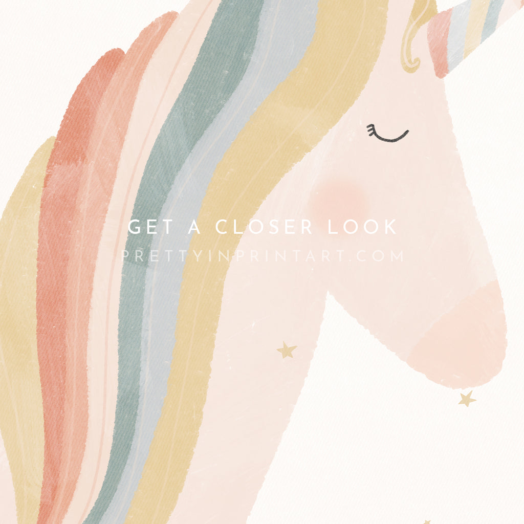 Unicorn Print - Believe in Magic |  Framed Print