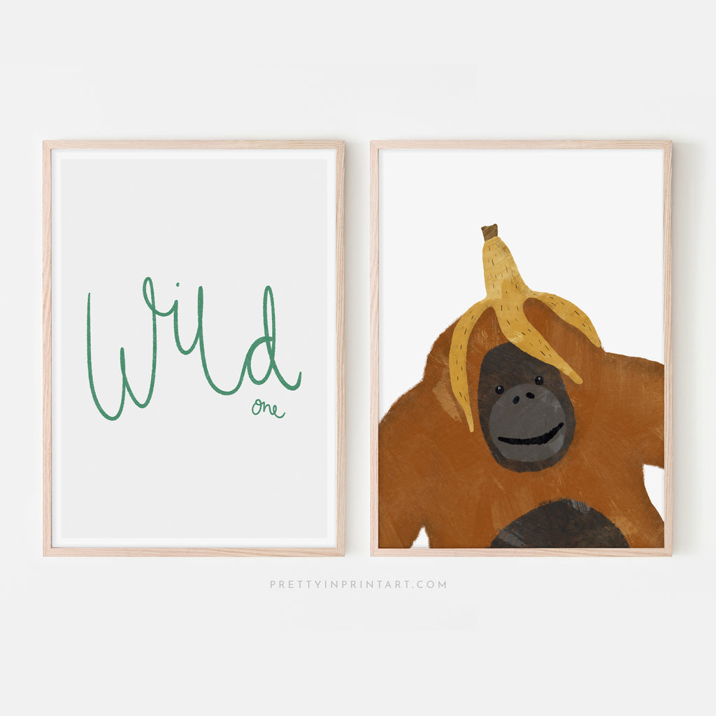 Wild One - Bright Green |  Fine Art Print with Hanger