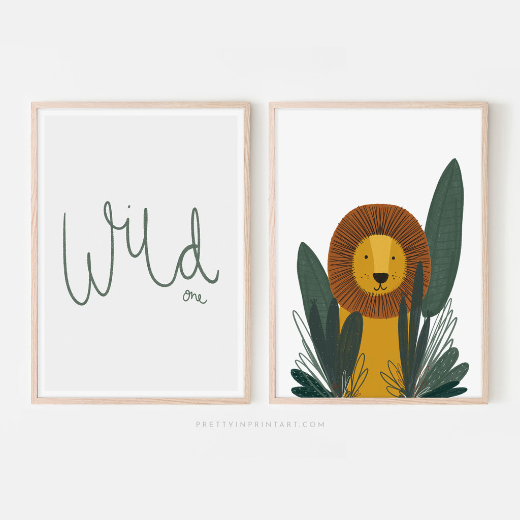 Wild One - Forest Green |  Fine Art Print with Hanger