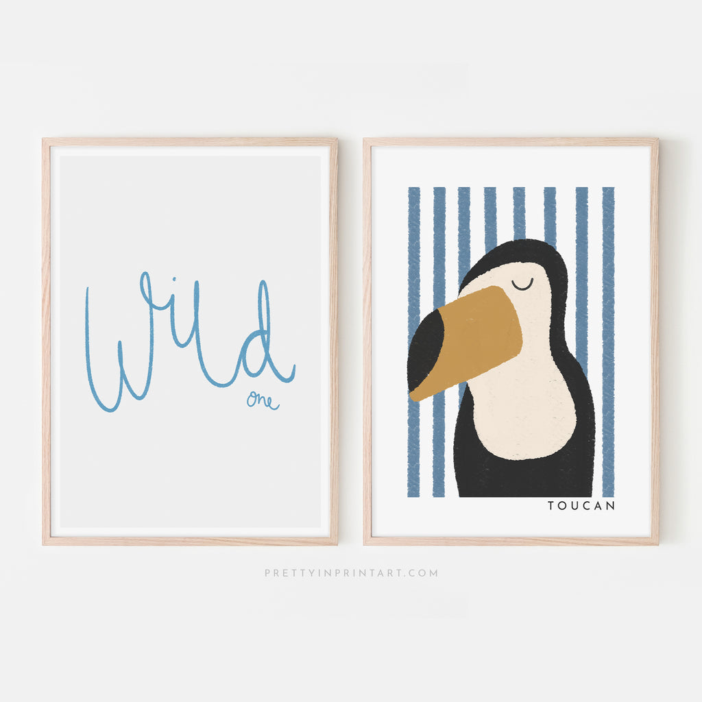 Wild One - Marine Blue |  Unframed