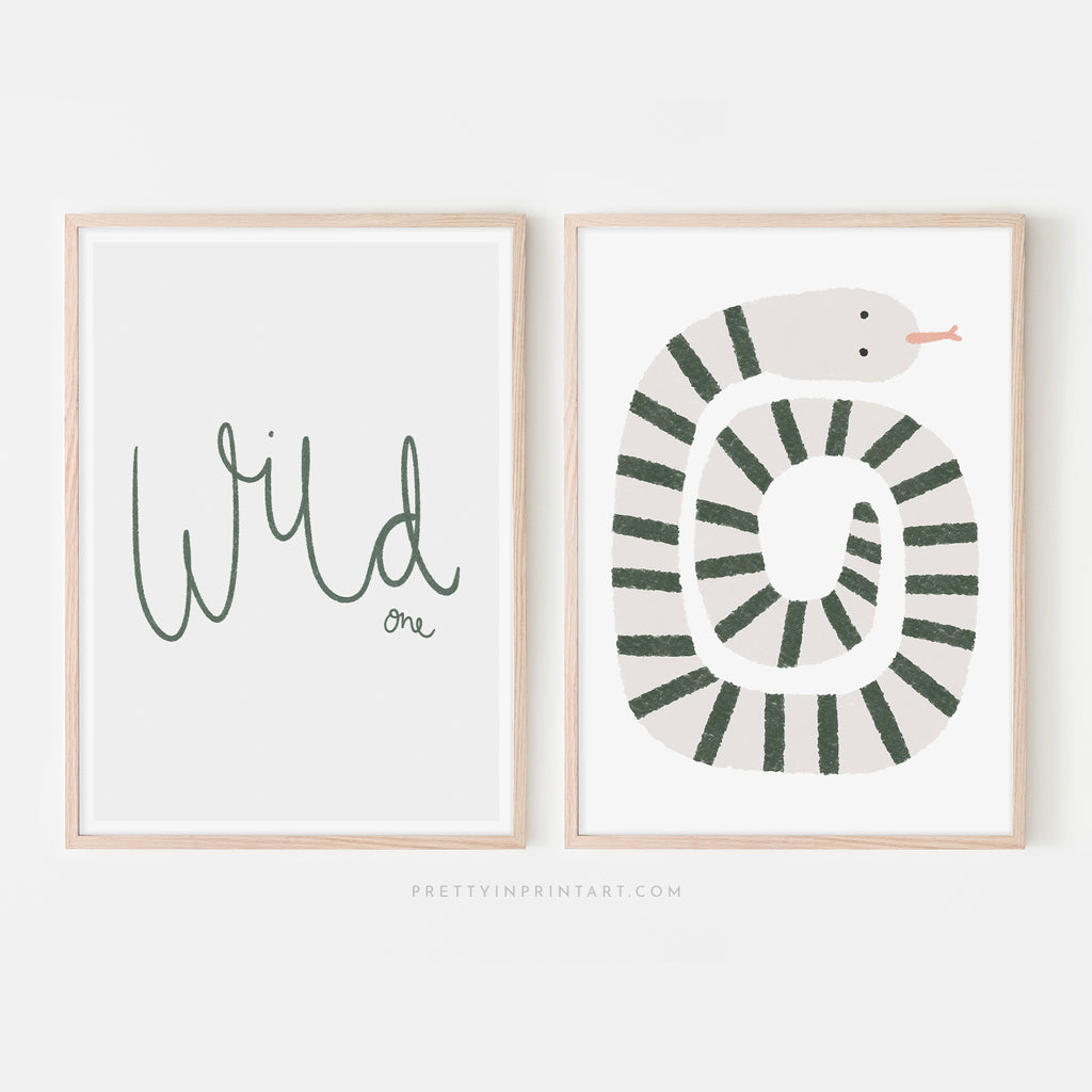 Wild One - Forest Green |  Framed Print