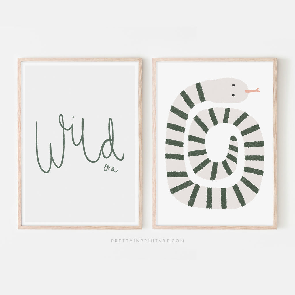 Wild One - Forest Green |  Fine Art Print with Hanger