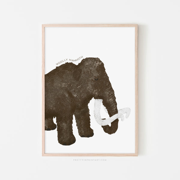 Woolly Mammoth - Portrait |  Framed Print