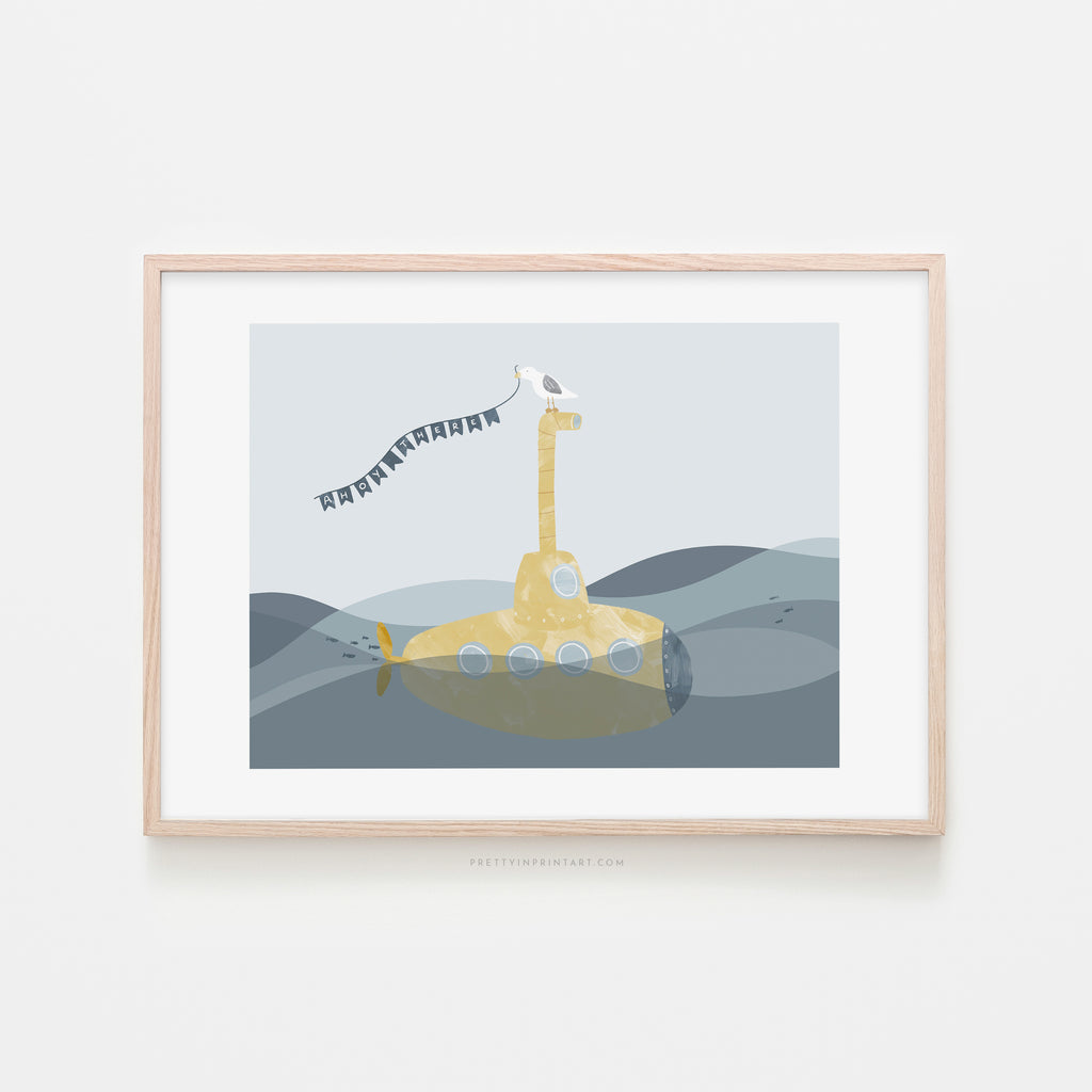 Yellow Submarine Print - Ahoy! |  Framed Print