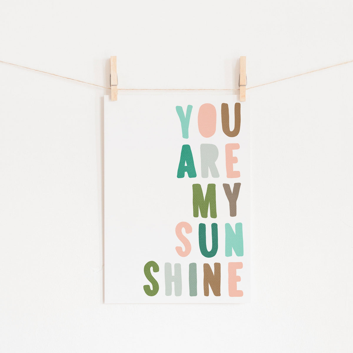 You Are My Sunshine | Nursery Wall Art | Pretty In Print