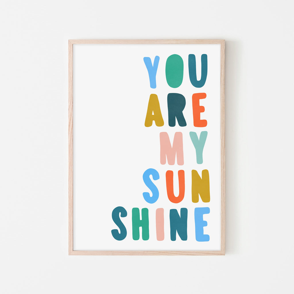 You Are My Sunshine - Brights |  Framed Print