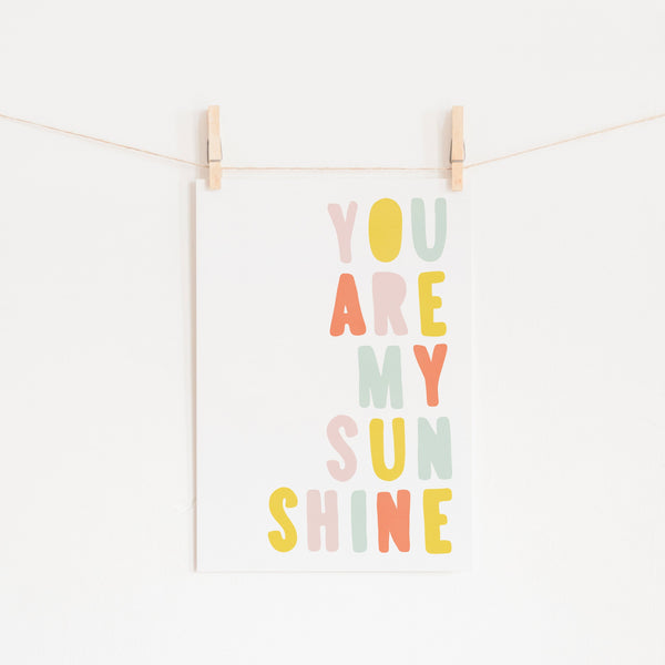 You Are My Sunshine - Pastel Popsicle |  Fine Art Print