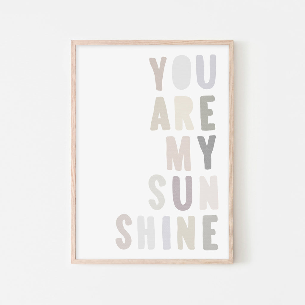 You Are My Sunshine - Natural |  Framed Print