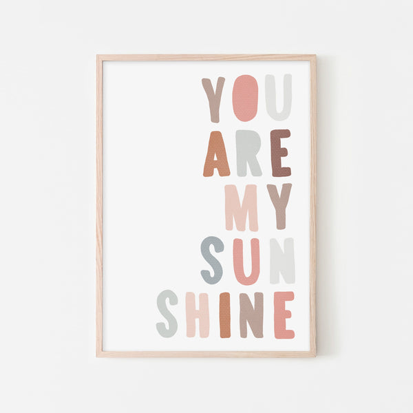 You Are My Sunshine - Ice Cream Colours |  Framed Print