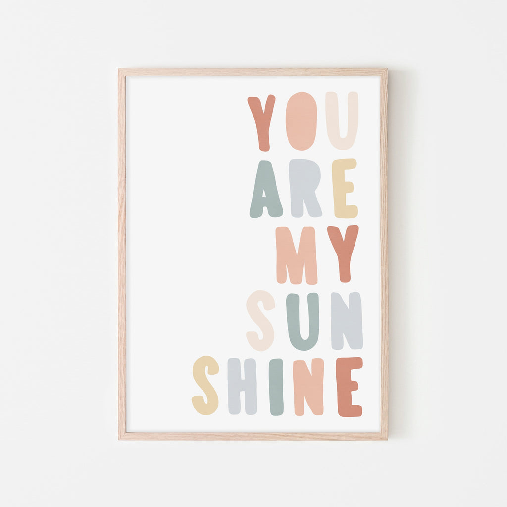 You Are My Sunshine - Subtle Colours |  Framed Print