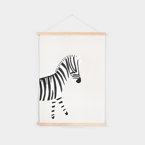 Zebra - Nursery Art |  Fine Art Print with Hanger