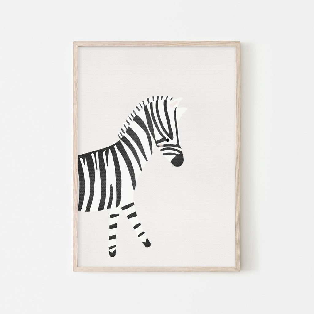 Zebra - Nursery Art |  Framed Print